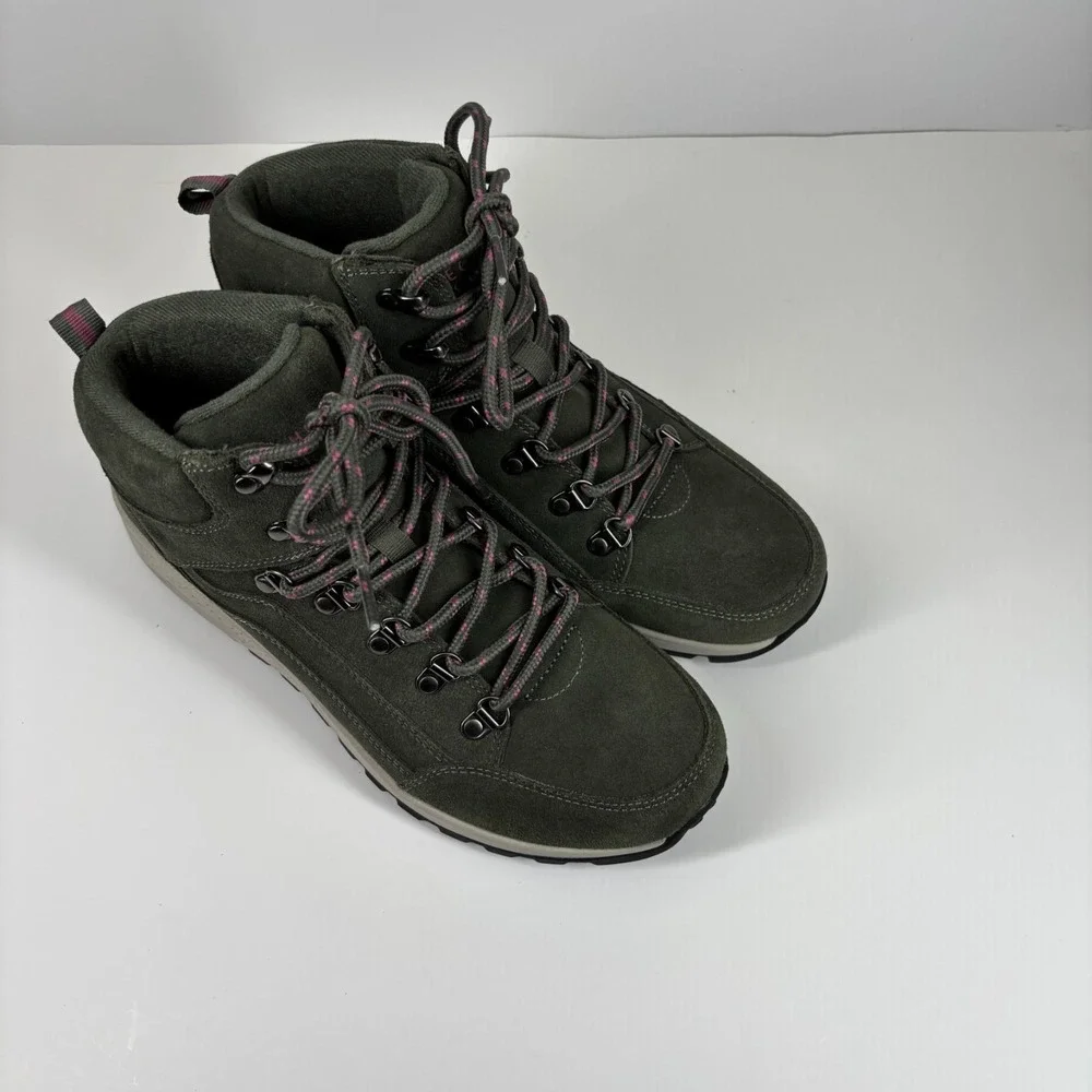 Skechers Uno Rugged Women's US 10 Olive Green Suede Hiking Fashion Sneaker Boots